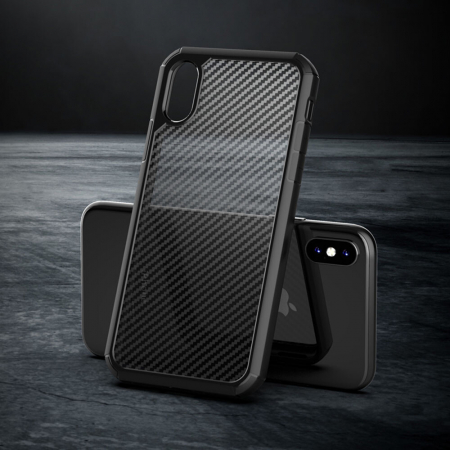 Husa iPhone X / XS, Techsuit CarbonFuse, Negru [6]