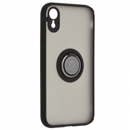 Husa iPhone XR cu inel suport stand magnetic, Negru [3]