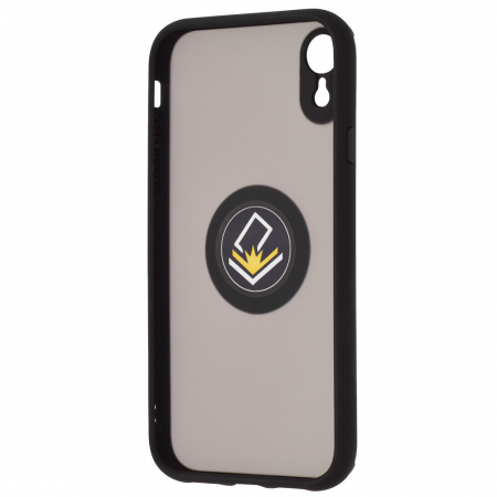 Husa iPhone XR cu inel suport stand magnetic, Negru [2]