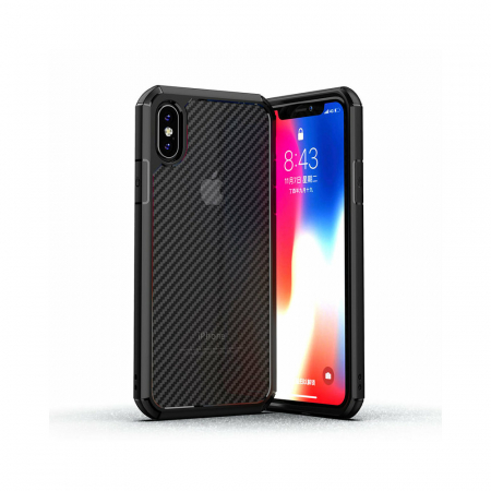 Husa iPhone XR, Techsuit CarbonFuse, Negru [3]