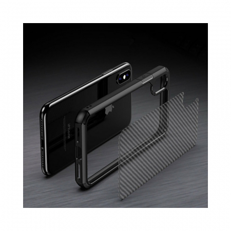 Husa iPhone XR, Techsuit CarbonFuse, Negru [18]
