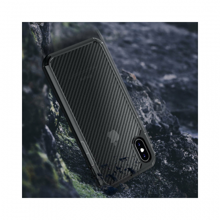 Husa iPhone XR, Techsuit CarbonFuse, Negru [8]
