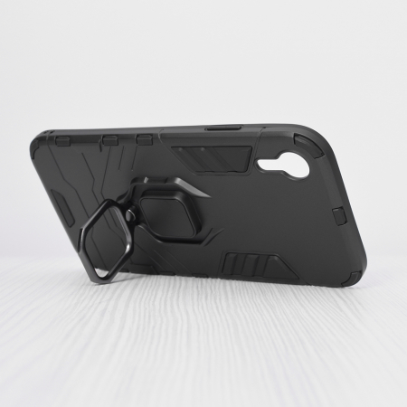 Husa iPhone XR, Techsuit Shield Ring, Negru [1]