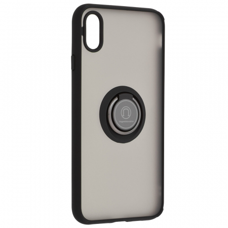 Husa iPhone XS Max cu inel suport stand magnetic, Negru [3]