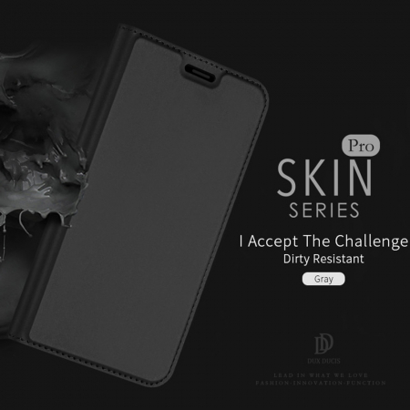 Husa iPhone XS Max, Dux Ducis Skin Pro Flip Book, Negru [2]