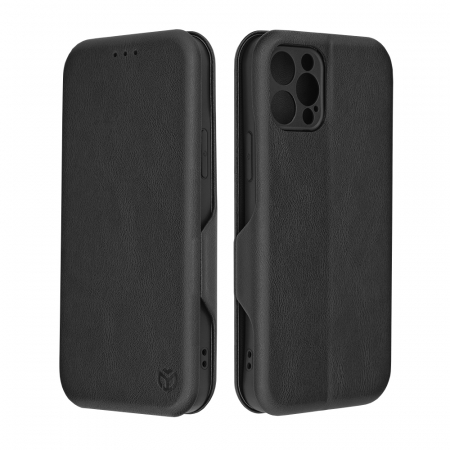 iPhone - Husa magnetica tip carte iPhone 12 Pro, Safe Wallet Plus, Negru