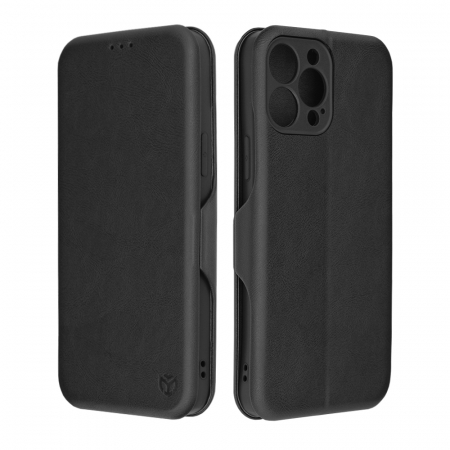 iPhone - Husa magnetica tip carte iPhone 13 Pro Max, Safe Wallet Plus, Negru