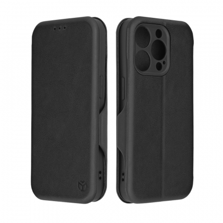 iPhone - Husa magnetica tip carte iPhone 14 Pro, Safe Wallet Plus, Negru