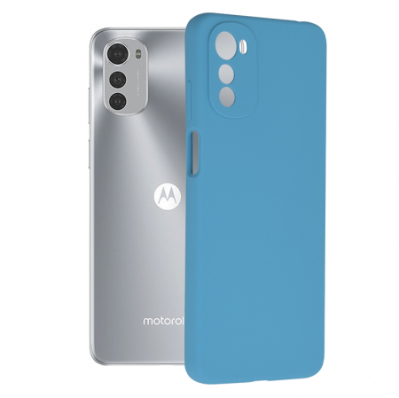 Motorola - Husa Motorola Moto E32, Soft Edge Silicone, Denim Blue
