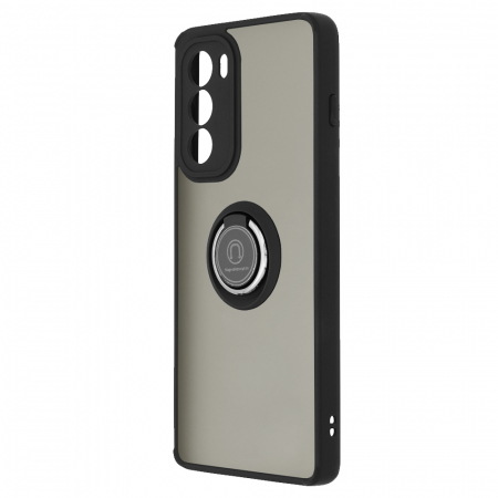 Husa Motorola Moto G200 5G cu inel suport stand magnetic, Negru [3]