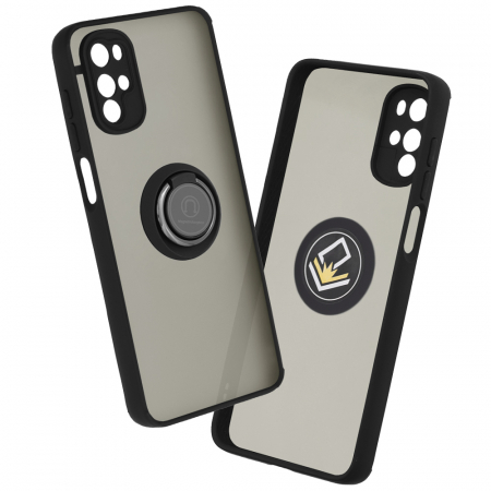 Motorola Moto G22 - Husa Motorola Moto G22 cu inel suport stand magnetic, Negru