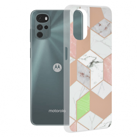 Motorola Moto G22 - Husa Motorola Moto G22, Techsuit Marble Series, Purple Hex
