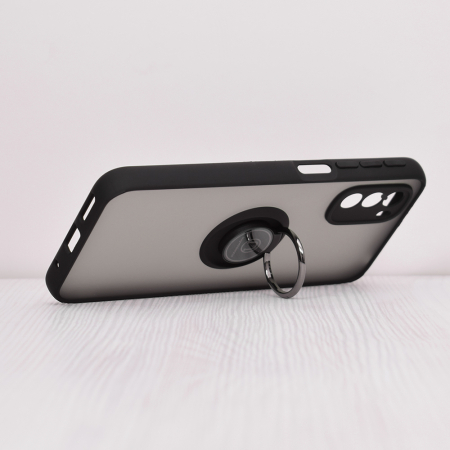 Husa Motorola Moto G31 / G41 cu inel suport stand magnetic, Negru [4]