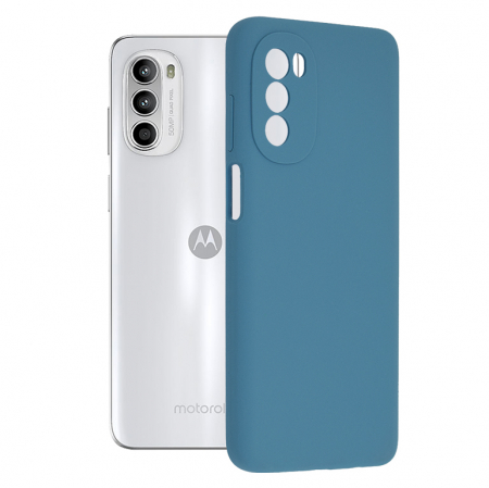 Motorola Moto G52 - Husa Motorola Moto G52, Soft Edge Silicone, Denim Blue