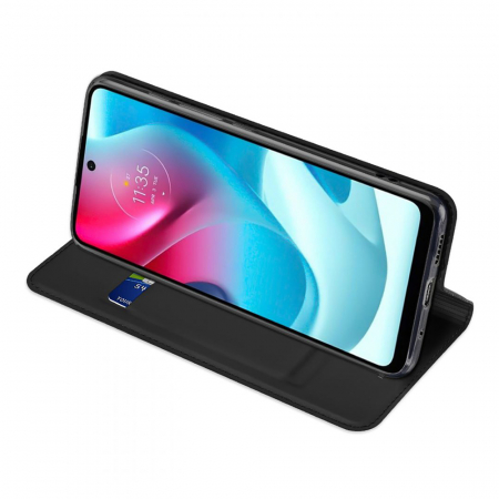 Husa Motorola Moto G60s, Dux Ducis Skin Pro Flip Book, Negru [1]