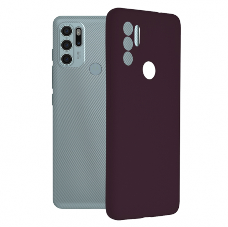 Motorola Moto G60s - Husa Motorola Moto G60s, Soft Edge Silicone, Plum Violet