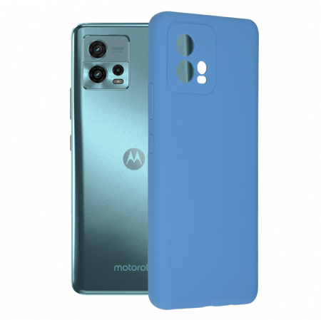 Motorola - Husa Motorola Moto G72, Soft Edge Silicone, Denim Blue