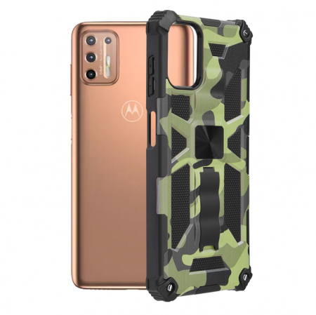 Motorola - Husa Motorola Moto G9 Plus, Techsuit Blazor, Camo Lime