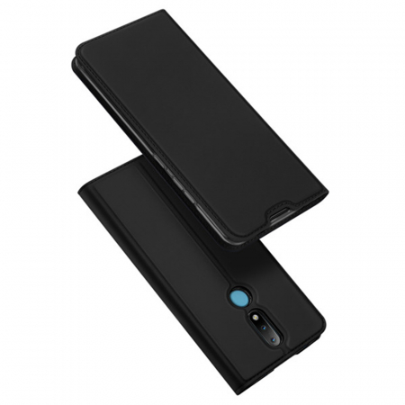 Nokia 2.4 - Husa Nokia 2.4, Dux Ducis Skin Pro Flip Book, Negru