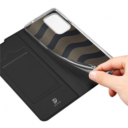 Husa OnePlus 9, Dux Ducis Skin Pro Flip Book, Negru [3]