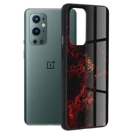 OnePlus 9 Pro - Husa OnePlus 9 Pro, Glaze Series, Red Nebula