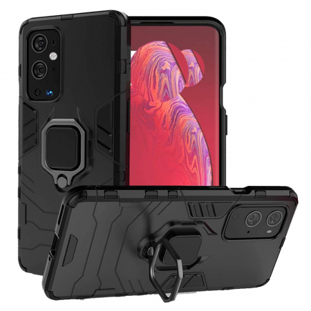 OnePlus 9 Pro - Husa OnePlus 9 Pro, Techsuit Shield Ring, Negru