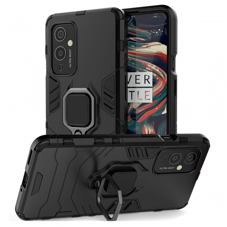 OnePlus - Husa OnePlus 9, Techsuit Shield Ring, Negru