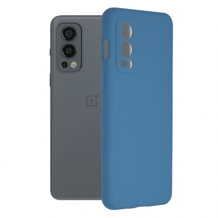 OnePlus Nord 2 5G - Husa OnePlus Nord 2 5G, Soft Edge Silicone, Denim Blue