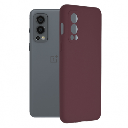 OnePlus Nord 2 5G - Husa OnePlus Nord 2 5G, Soft Edge Silicone, Plum Violet