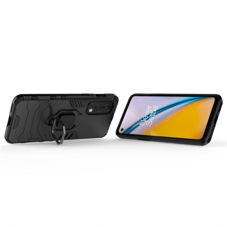 Husa OnePlus Nord 2 5G, Techsuit Shield Ring, Negru [6]
