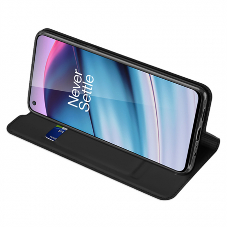 Husa OnePlus Nord CE 5G, Dux Ducis Skin Pro Flip Book, Negru [4]