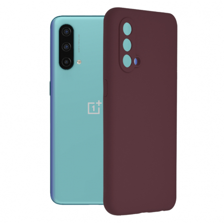 OnePlus Nord CE 5G - Husa OnePlus Nord CE 5G, Soft Edge Silicone, Plum Violet
