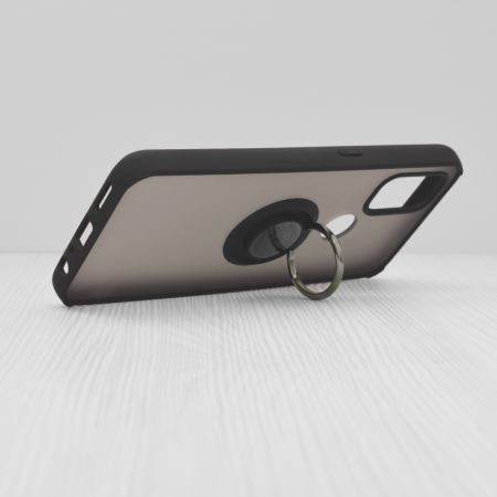 Husa OnePlus Nord N10 5G cu inel suport stand magnetic, Negru [3]