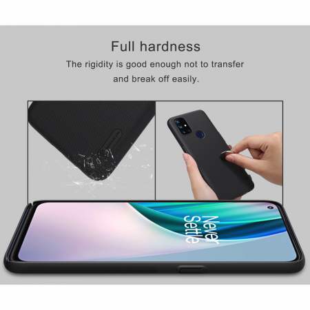 Husa OnePlus Nord N10 5G, Nillkin Super Frosted Shield, Negru [4]