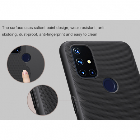 Husa OnePlus Nord N10 5G, Nillkin Super Frosted Shield, Negru [9]