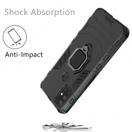 Husa OnePlus Nord N10 5G, Techsuit Shield Ring, Negru [10]