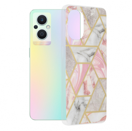 OnePlus Nord N20 5G - Husa OnePlus Nord N20 5G, Techsuit Marble Series, Pink Hex
