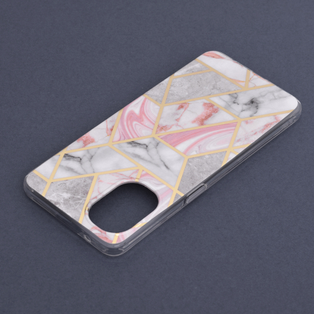 Husa OnePlus Nord N20 5G, Techsuit Marble Series, Pink Hex [4]