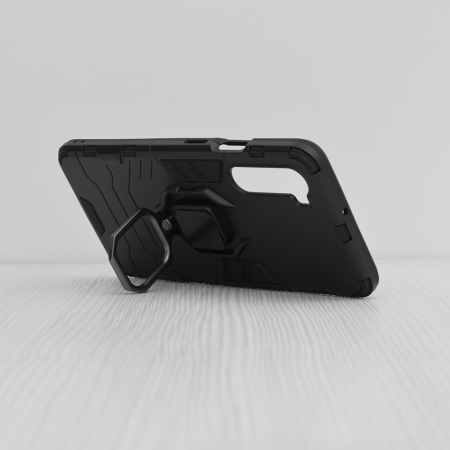 Husa OnePlus Nord, Techsuit Shield Ring, Negru [4]