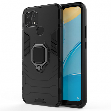 Oppo A15 / A15s - Husa OPPO A15 / A15s, Techsuit Shield Ring, Negru