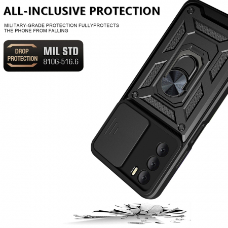 Husa OPPO A16 cu protectie camera Techsuit CamShield Series, Negru [3]