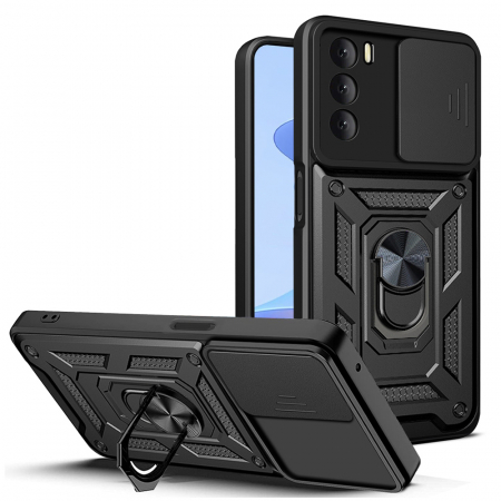 Oppo A16 - Husa OPPO A16 cu protectie camera Techsuit CamShield Series, Negru