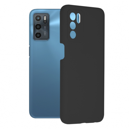 Oppo A16 - Husa OPPO A16, Soft Edge Silicone, Negru