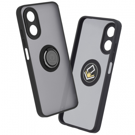 Oppo - Husa OPPO A17 cu inel suport stand magnetic, Negru