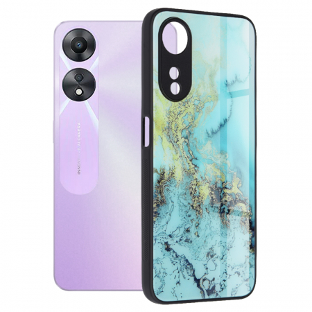 Oppo A78 5G - Husa OPPO A78 5G, Glaze Series, Blue Ocean
