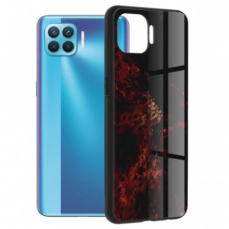 Oppo - Husa OPPO Reno4 Lite, Glaze Series, Red Nebula