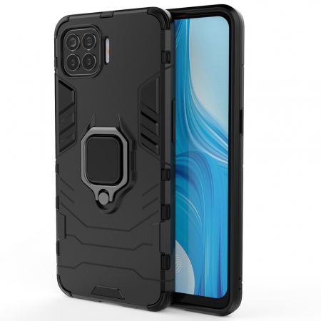 Oppo - Husa OPPO Reno4 Lite, Techsuit Shield Ring, Negru