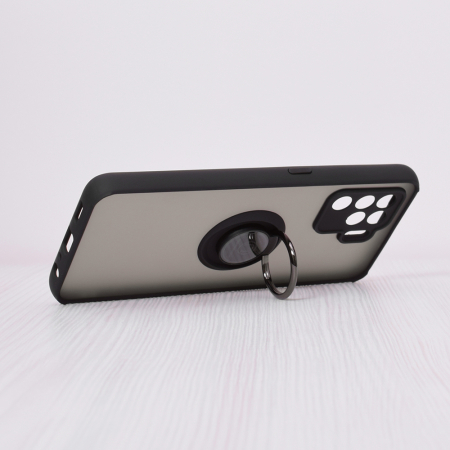 Husa OPPO Reno5 Lite / A94 cu inel suport stand magnetic, Negru [3]
