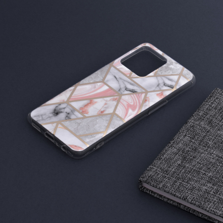 Husa OPPO Reno5 Lite / A94, Techsuit Marble Series, Pink Hex [3]