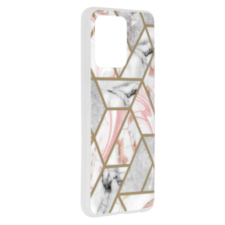 Husa OPPO Reno5 Lite / A94, Techsuit Marble Series, Pink Hex [1]